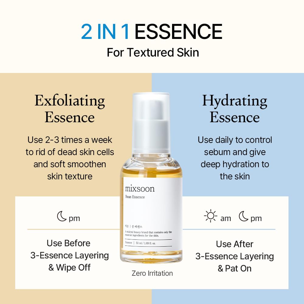 Mixsoon Bean Essence Exfoliating & Hydrating Hyaluronic Acid Serum – Korean Glass Skin Care