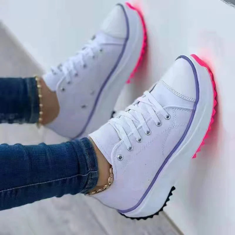 Customizable High-Top Platform Sneakers – Trendy & Comfortable